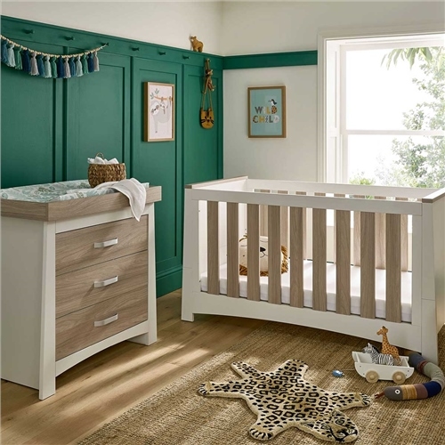 Cot and changing outlet unit set