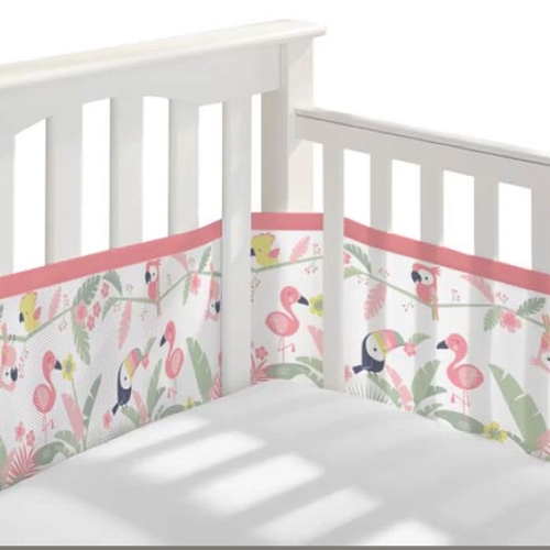 Botanical Baby Pink Floral Crib Bedding